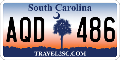 SC license plate AQD486