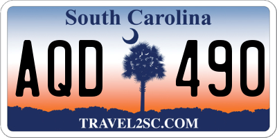 SC license plate AQD490