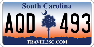 SC license plate AQD493