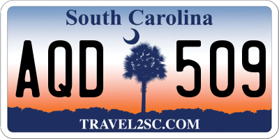 SC license plate AQD509