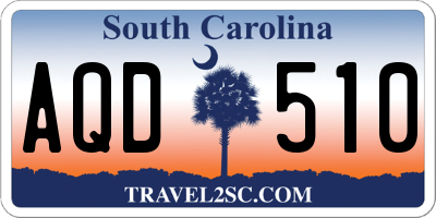 SC license plate AQD510