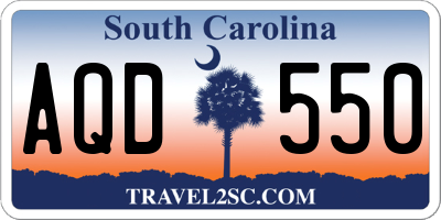 SC license plate AQD550