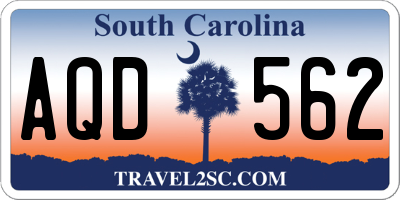 SC license plate AQD562