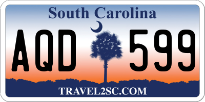 SC license plate AQD599