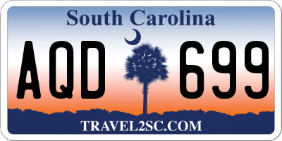 SC license plate AQD699
