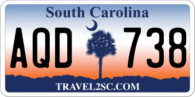 SC license plate AQD738