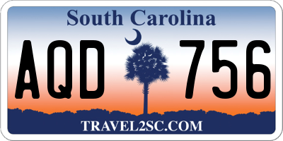 SC license plate AQD756