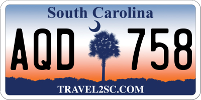 SC license plate AQD758