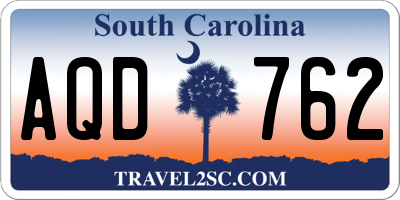 SC license plate AQD762