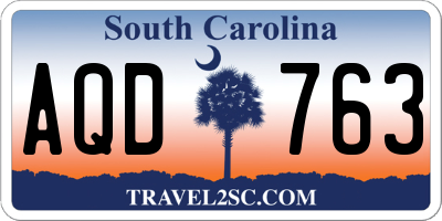 SC license plate AQD763