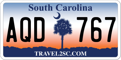 SC license plate AQD767