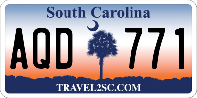SC license plate AQD771