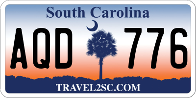 SC license plate AQD776