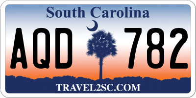 SC license plate AQD782