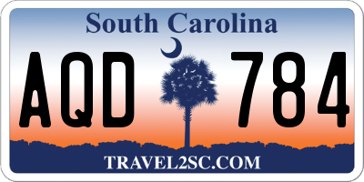 SC license plate AQD784