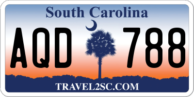 SC license plate AQD788