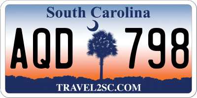 SC license plate AQD798