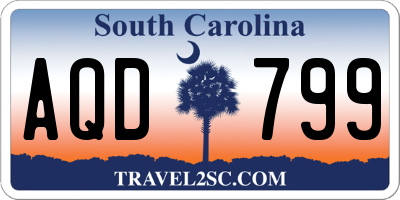 SC license plate AQD799