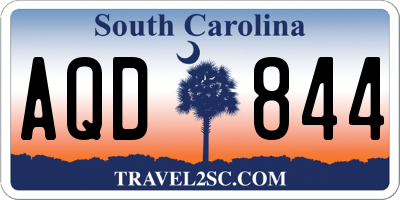 SC license plate AQD844