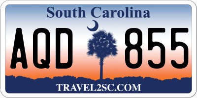 SC license plate AQD855