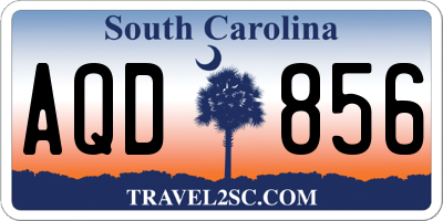 SC license plate AQD856