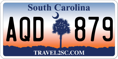 SC license plate AQD879