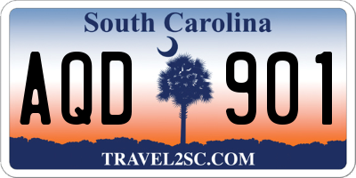 SC license plate AQD901