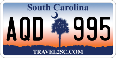 SC license plate AQD995
