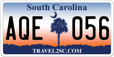 SC license plate AQE056