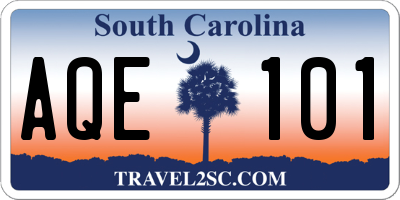 SC license plate AQE101