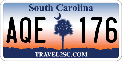 SC license plate AQE176