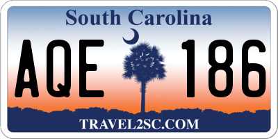 SC license plate AQE186