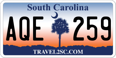 SC license plate AQE259