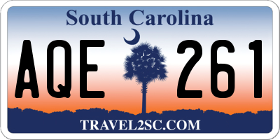 SC license plate AQE261