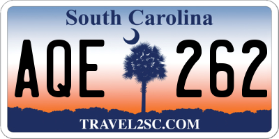 SC license plate AQE262