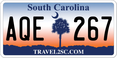 SC license plate AQE267