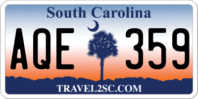 SC license plate AQE359