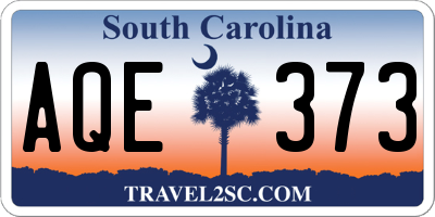 SC license plate AQE373
