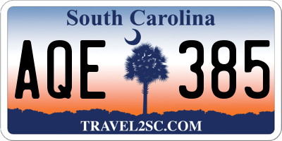 SC license plate AQE385