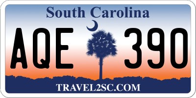 SC license plate AQE390