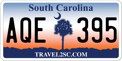 SC license plate AQE395