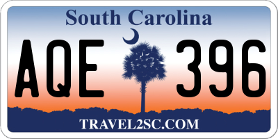 SC license plate AQE396