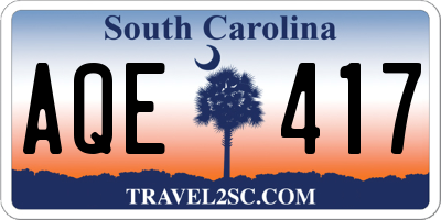 SC license plate AQE417