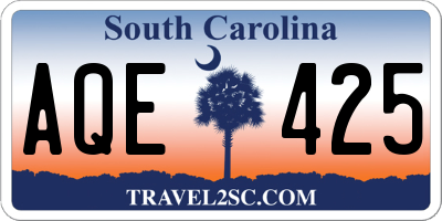 SC license plate AQE425