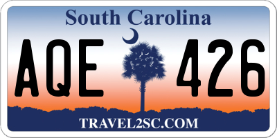 SC license plate AQE426