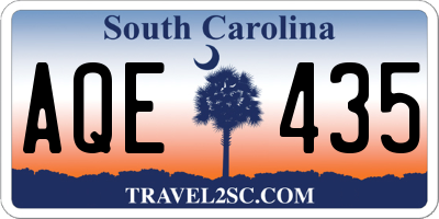 SC license plate AQE435