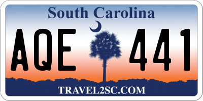 SC license plate AQE441