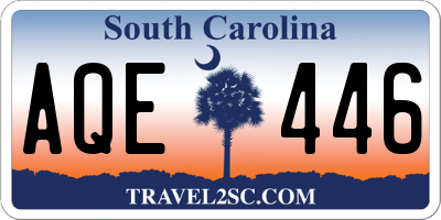 SC license plate AQE446