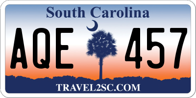 SC license plate AQE457