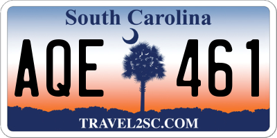 SC license plate AQE461